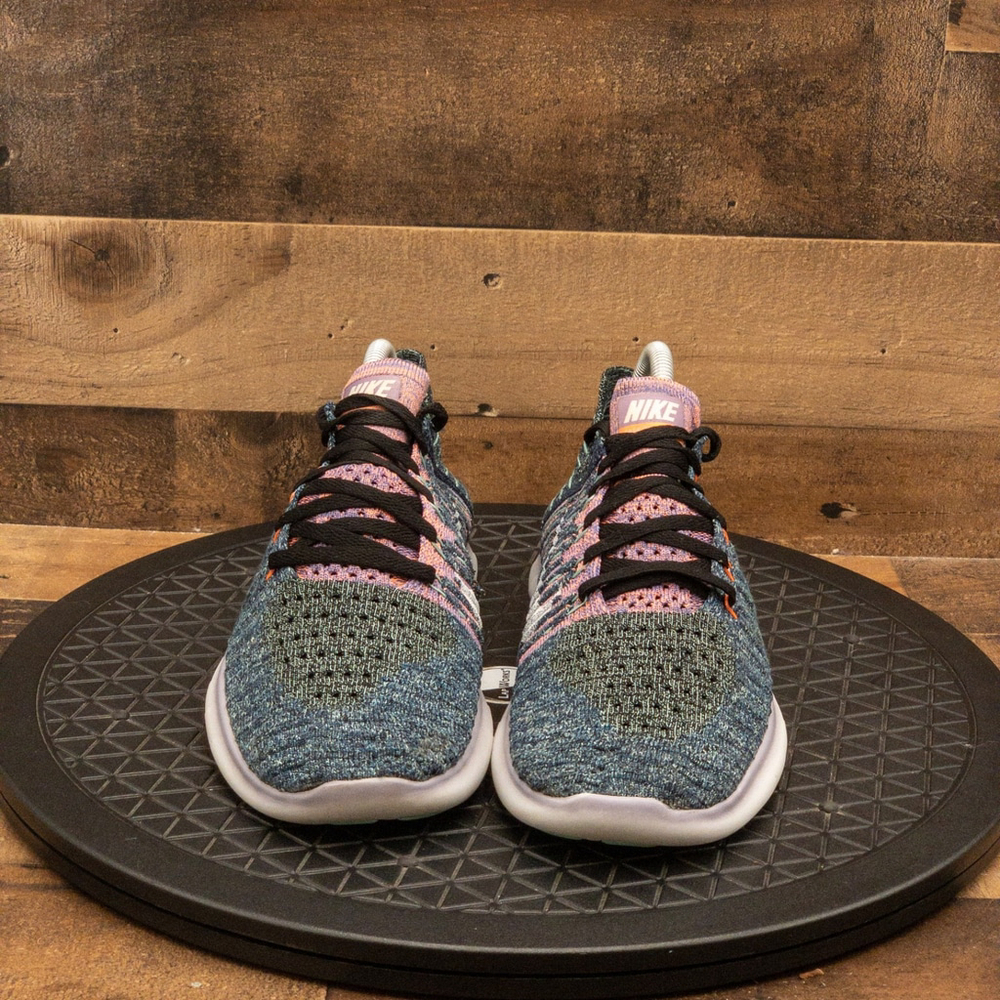 NIKE FREE RN FLYKNIT WOMENS ATHLETIC SHOES RUNNING WALKING GYM BLUE SIZE 9 - Picture 2 of 9